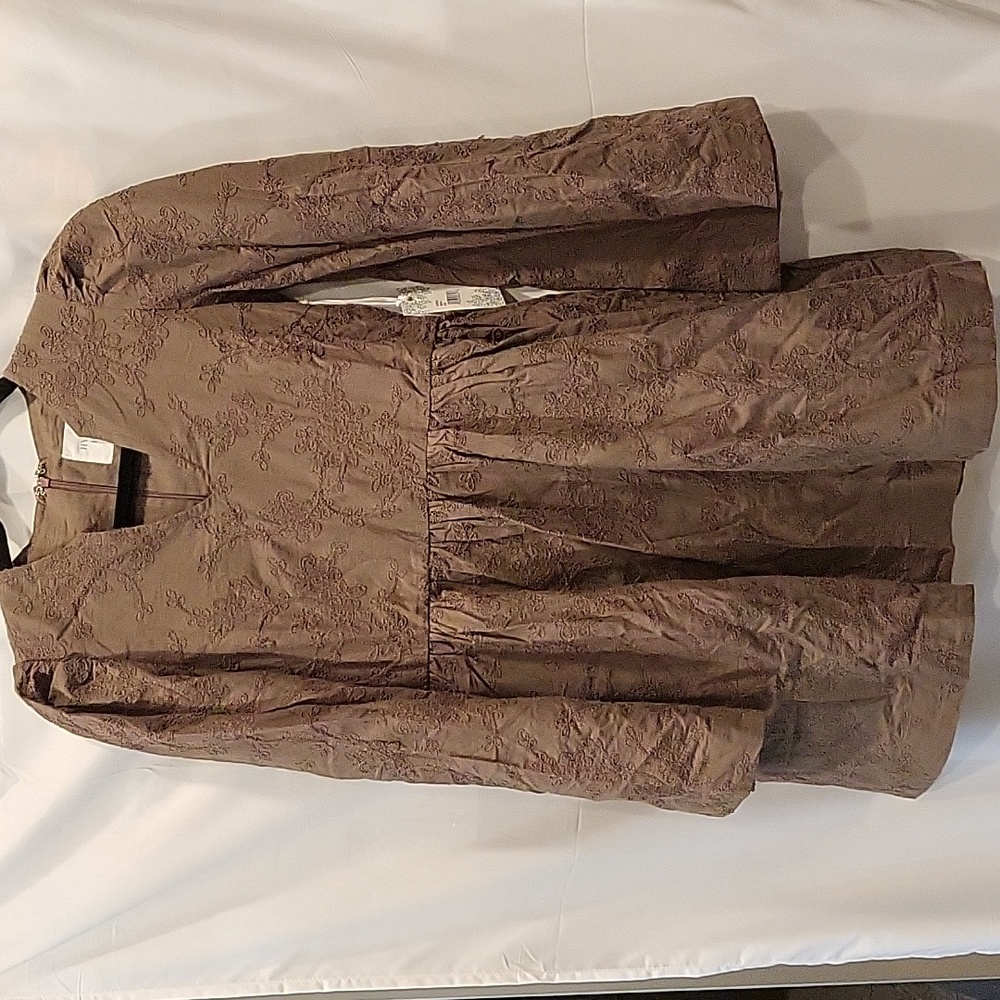 Hyacinth House Textured Becca Mini Dress In Brown Numerous Sizes - Picture 2 of 8